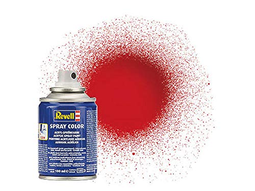 Revell 34131 Spraydose feuerrot, glänzend Spray Color, Farben in der praktischen 100-ml-Sprühdose von Revell
