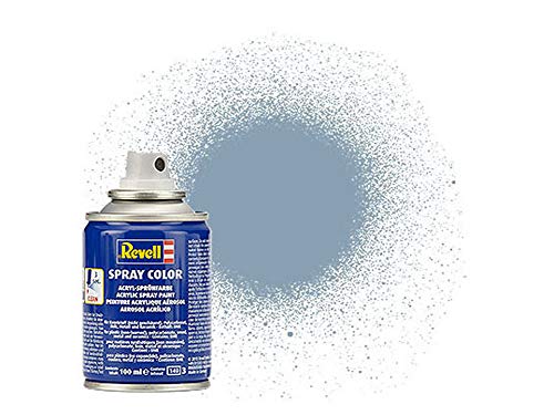 Revell 34374 Spraydose grau, seidenmatt Spray Color, Farben in der praktischen 100-ml-Sprühdose von Revell