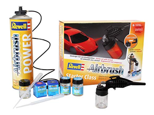 Revell Revell_39196 REV-39196 Airbrush-Set Starter Class mit Spritzpistole, Druckluftdose, Zubehör Brush, Rot+Schwarz Revell Revell_39196 REV-39196 Airbrush-Set Starter Class mit Spritzpistole, Druckluftdose, Zubehör Brush, Rot+Schwarz von Revell