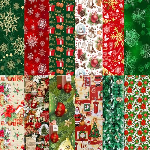 24 Blatt Weihnachten Scrapbooking Papier, Muster, Bastelpapier, 12 Mustern Dekorpapier, Motivpapier, Origami für Karte Herstellung Sammelalbum Dekoration (A) von RevpoltIQ