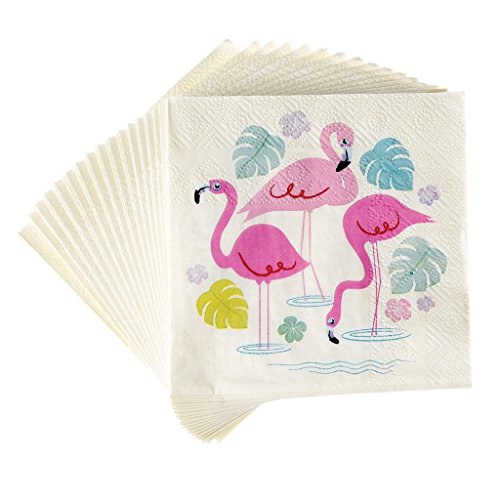 Lustige Partyservietten "Flamingo" - 20 Stück im Pack von Rex London
