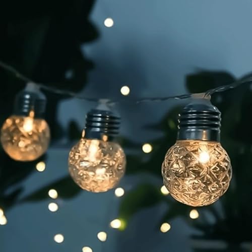 RexTech Solar Lichterkette Außen mit 20 LED Diamantlampen – Warmweiß – 5,7 m Solarbetriebene Gartenbeleuchtung mit 8 Modi – Wasserdicht IP44 – für Terrasse, Balkon, Deko & Party RexTech Solar Lichterkette Außen mit 20 LED Diamantlampen – Warmweiß – 5,7 m Solarbetriebene Gartenbeleuchtung mit 8 Modi – Wasserdicht IP44 – für Terrasse, Balkon, Deko & Party von RexTech