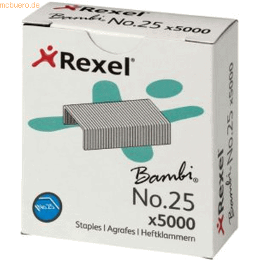 20 x Rexel Heftklammer Nr. 25 4mm VE=5000 Stück von Rexel
