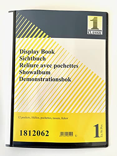 20x Rexel Sichtbuch mit 12 DIN A4 Prospekthüllen, schwarz von Rexel