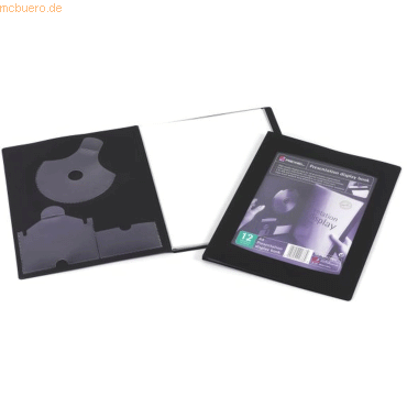 5 x Rexel Präsentations-Sichtbuch A4 PP 12 Hüllen schwarz von Rexel