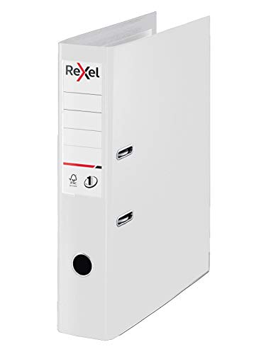 Rexel Choices 2115515 Aktenordner, Kanzleipapier, 75 mm Rücken, 500 Blatt Kapazität, Kunststoffdeckel, Aktenordner, Weiß von Rexel