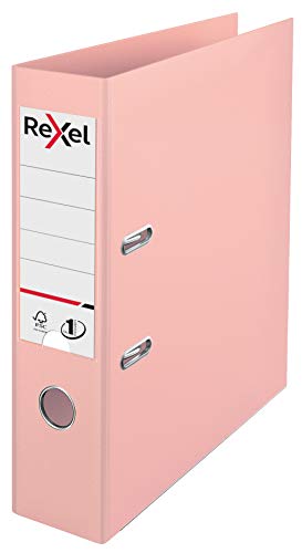 Rexel, Aktenordner A4, Rücken 75 mm, 500 Blatt, Kunststoffeinband, Schnellhefter 2115532, Pastell Pfirsich von Rexel