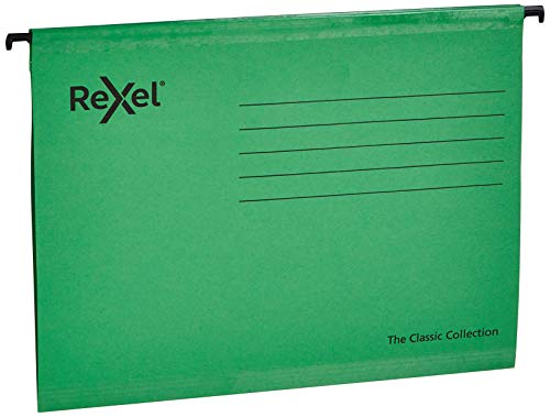 Rexel 2115586 Hängemappe Classic, verstärkt, A4, Grün von Rexel