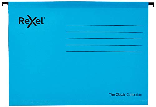 Rexel 2115587 Hängemappe Classic, verstärkt, A4, Blau von Rexel