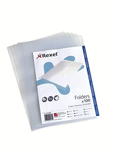 Rexel 21674090 Sichthülle Economic, A4, PP-Folie, 100 µ, 100 Stück, transparent von Rexel