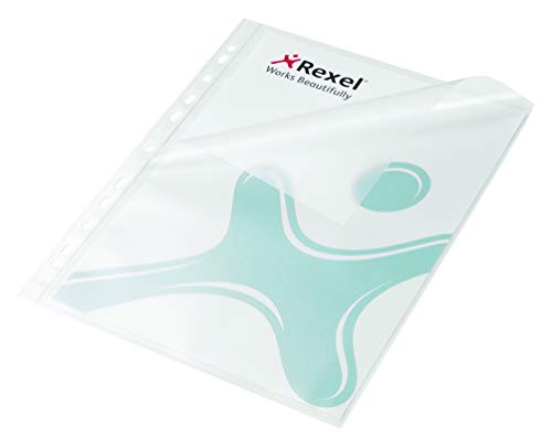 Rexel 22378490 Dokumentenhülle mit Klappe mit Standardlochung, A4, aus PP-Folie 110 my, 10 Stück, hochtransparent von Rexel