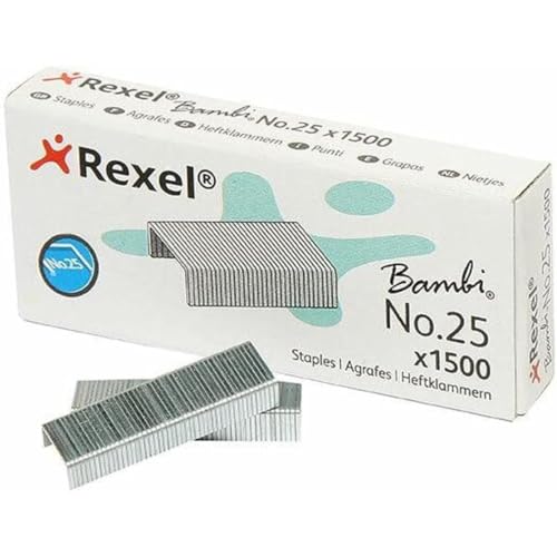 Rexel 25 Heftklammern 4 mm 1500 Stück von Rexel