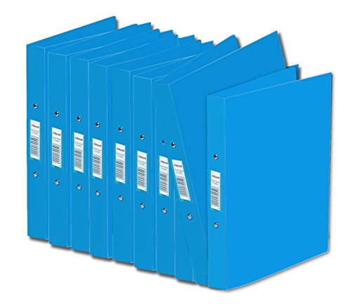 Rexel AZ13428BU Ringbuch (A4, 2 Ringe, 10er-Pack) schwarz/blau von Rexel
