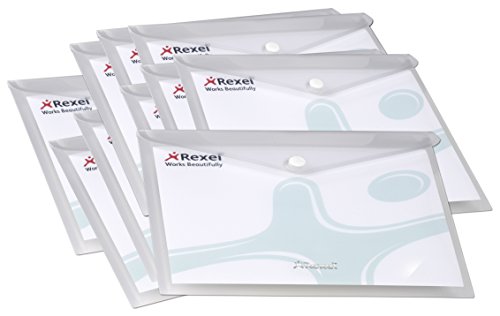 Rexel AZ2101658 Ice Dokumententasche A5 quer Praktische Sammelmappe aus Polypropylen zur Ablage von Projektunterlagen, Rezepten, Reiseunterlagen, klar von Rexel