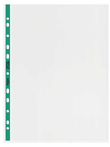 Rexel Copy King 2115705 Klarsichthüllen A4 mit grünem Rücken, glasklar, dokumentenecht, 25 Stück Rexel Copy King 2115705 Klarsichthüllen A4 mit grünem Rücken, glasklar, dokumentenecht, 25 Stück von Rexel
