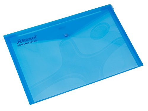 Rexel Dokumententasche (Polypropylen, Format A3) 5 Stück transparent blau von Rexel