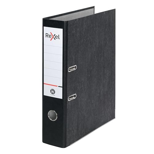 Rexel 2115548 Aktenordner, Kanzleipapier, 500 Blatt, Rückenbreite, starkes und langlebiges Papier auf Karton, ideal zum Abheften und Archivieren zu Hause, in der Schule und im Büro, Schwarz, 1 Stück Rexel 2115548 Aktenordner, Kanzleipapier, 500 Blatt, Rückenbreite, starkes und langlebiges Papier auf Karton, ideal zum Abheften und Archivieren zu Hause, in der Schule und im Büro, Schwarz, 1 Stück von Rexel