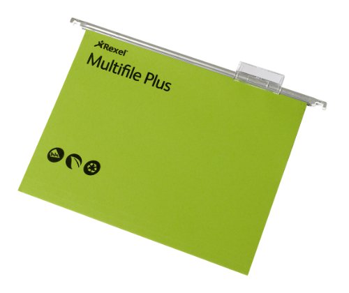 Rexel Multifile Plus Hängemappen, 15 mm, A4, 203 x 330 mm, Grün, 20 Stück von Rexel