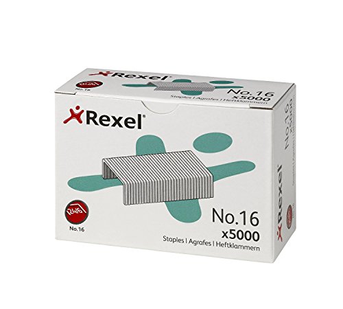 Rexel Nr. 16 (24/6) 6 mm Heftklammern, 25 Blatt Kapazität (5000 Stück) Originalverpackung von Rexel