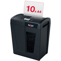 Rexel Secure X10 Aktenvernichter mit Partikelschnitt P-4, 4 x 40 mm, bis 10 Blatt, schwarz von Rexel