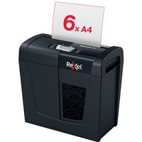 Rexel Secure X6 Aktenvernichter mit Partikelschnitt P-4 4 x 40 mm 6 Blatt schwarz von Rexel