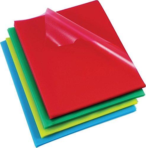 Rexel Sichthülle (Polypropylen dokumentenecht mit Prägung, A4) 100 Stück farblich sortiert von Rexel