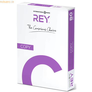 Rey Kopierpapier A4 Rey Copy 80g/qm weiß VE=500 Blatt von Rey