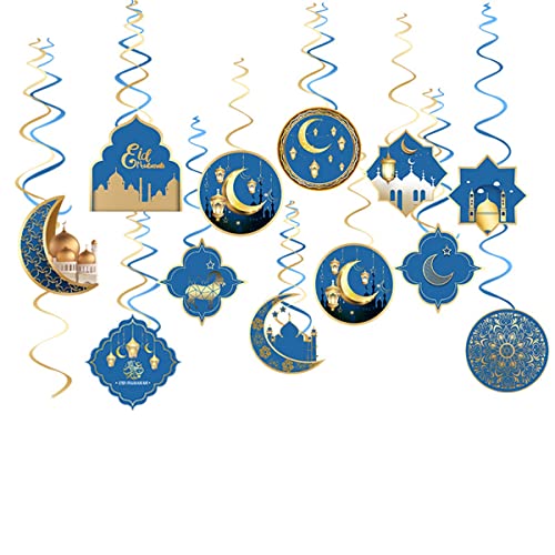 Reykentu Eid Ramadan Dekoration 2023 Eid Mubarak Banners Fliegen Anhänger Spirale für Ramadan von Reykentu