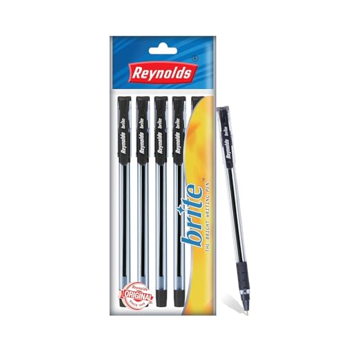Reynolds Brite Kugelschreiberbeutel, Schwarz, 0,7 mm Spitze, beste Kugelschreiber, Stift für Studenten und Büro Reynolds Brite Kugelschreiberbeutel, Schwarz, 0,7 mm Spitze, beste Kugelschreiber, Stift für Studenten und Büro von Reynolds