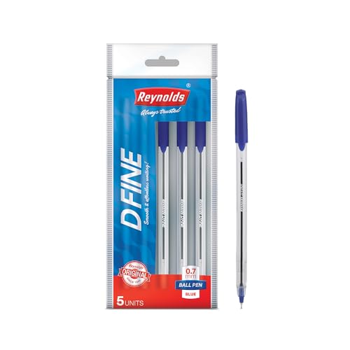 Reynolds D FINE BALLPEN 5 CT – Blau | Leichter Kugelschreiber mit komfortablem Griff für extra glattes Schreiben I Schule und Büro | Stift für BTS Reynolds D FINE BALLPEN 5 CT – Blau | Leichter Kugelschreiber mit komfortablem Griff für extra glattes Schreiben I Schule und Büro | Stift für BTS von Reynolds