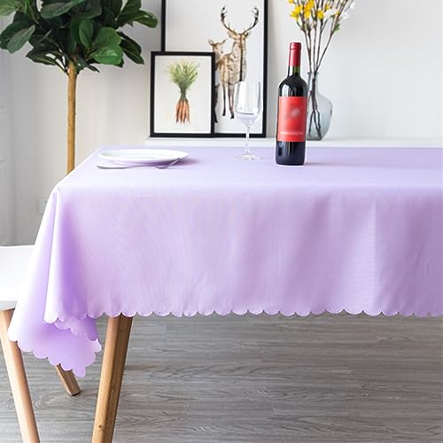 Reyox Tischdecke Polyester Tischwäsche Fleckschutz Abwaschbar Tischtuch für Home Hochzeit Party Dekoration Helles Lila 120 x 180 cm Rechteckig Reyox Tischdecke Polyester Tischwäsche Fleckschutz Abwaschbar Tischtuch für Home Hochzeit Party Dekoration Helles Lila 120 x 180 cm Rechteckig von Reyox
