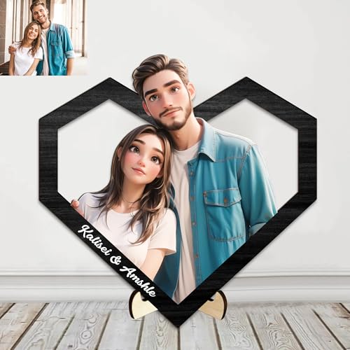 Personalisierte 3D Cartoon Stil Foto Holz Fotorahmen Zeichen, benutzerdefinierte Familie Foto 3D Cartoon Portrait Geschenk Karikatur Bilderrahmen, Hochzeitstag Weihnachtspaar Geschenk für ih (style10) Personalisierte 3D Cartoon Stil Foto Holz Fotorahmen Zeichen, benutzerdefinierte Familie Foto 3D Cartoon Portrait Geschenk Karikatur Bilderrahmen, Hochzeitstag Weihnachtspaar Geschenk für ih (style10) von Reyrijf