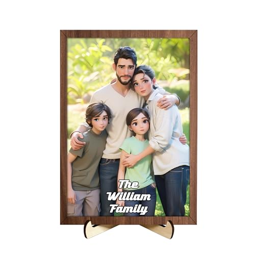 Personalisierte 3D Cartoon Stil Foto Holz Fotorahmen Zeichen, benutzerdefinierte Familie Foto 3D Cartoon Portrait Geschenk Karikatur Bilderrahmen, Hochzeitstag Weihnachtspaar Geschenk für ih (style14) Personalisierte 3D Cartoon Stil Foto Holz Fotorahmen Zeichen, benutzerdefinierte Familie Foto 3D Cartoon Portrait Geschenk Karikatur Bilderrahmen, Hochzeitstag Weihnachtspaar Geschenk für ih (style14) von Reyrijf