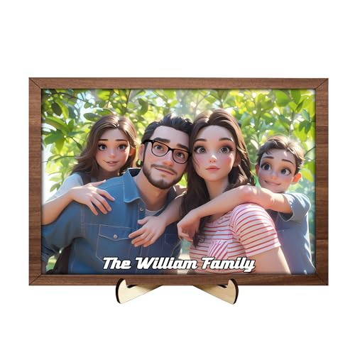 Personalisierte 3D Cartoon Stil Foto Holz Fotorahmen Zeichen, benutzerdefinierte Familie Foto 3D Cartoon Portrait Geschenk Karikatur Bilderrahmen, Hochzeitstag Weihnachtspaar Geschenk für ih (style13) Personalisierte 3D Cartoon Stil Foto Holz Fotorahmen Zeichen, benutzerdefinierte Familie Foto 3D Cartoon Portrait Geschenk Karikatur Bilderrahmen, Hochzeitstag Weihnachtspaar Geschenk für ih (style13) von Reyrijf