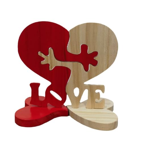 Rfeeuubft 1 Stück „Love“ Holzpuzzleblock, Dekorative Ornamentskulptur, Holzornament, Skulpturblock, Dekorativ Rfeeuubft 1 Stück „Love“ Holzpuzzleblock, Dekorative Ornamentskulptur, Holzornament, Skulpturblock, Dekorativ von Rfeeuubft