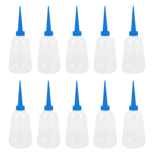 Rfeeuubft 10X 250ml Plastik Loesungsmittel Flasche mit Dosierkopf - Blau & von Rfeeuubft
