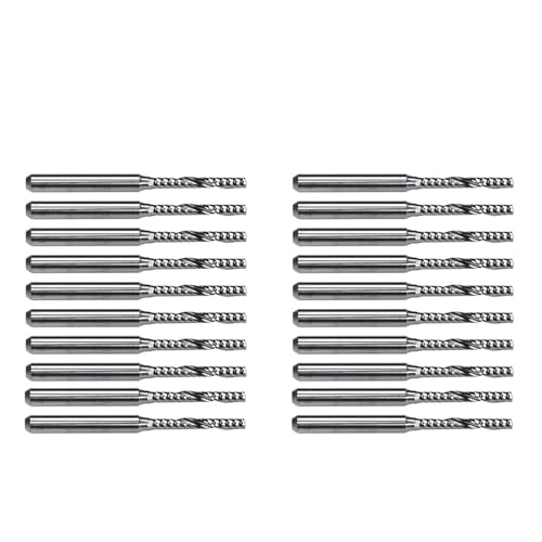 Rfeeuubft 20 StüCk 2 mm X 15 mm Hartmetall-SchaftfräSer mit Einzelnut für Graviermaschine Rfeeuubft 20 StüCk 2 mm X 15 mm Hartmetall-SchaftfräSer mit Einzelnut für Graviermaschine von Rfeeuubft
