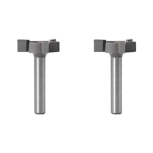 Rfeeuubft 2X CNC Spoilboard Oberfläche Fräsfräser Fräser Bit 1/4 Schaft Hartmetallspitze Gravur Schnitzen Schneidwerkzeuge von Rfeeuubft