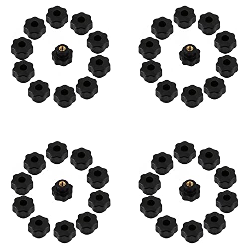 Rfeeuubft 40 Stück M6 Innen Gewinde Knopf Schraube Kunststoff Stern Kopf Klemme Knopf Schwarz M6 x 25 Rfeeuubft 40 Stück M6 Innen Gewinde Knopf Schraube Kunststoff Stern Kopf Klemme Knopf Schwarz M6 x 25 von Rfeeuubft