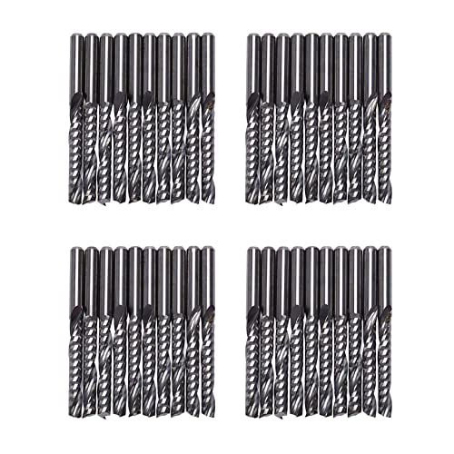 Rfeeuubft 40 Stücke Cnc Fräser 3,175X22 mm Einzelne Flöte Spiral Carbid Cnc Fräser Fräser Rfeeuubft 40 Stücke Cnc Fräser 3,175X22 mm Einzelne Flöte Spiral Carbid Cnc Fräser Fräser von Rfeeuubft