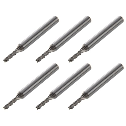 Rfeeuubft 6Stück 3 mm x 6 mm x 20mm x 65mm 4 Floeten AL HSS Schaftfraeser Fraeser Werkzeug von Rfeeuubft