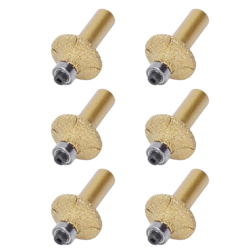 Rfeeuubft 6X Marmor 31mm Durchmesser Bullnose Diamant Profil Rad FräSer Rfeeuubft 6X Marmor 31mm Durchmesser Bullnose Diamant Profil Rad FräSer von Rfeeuubft