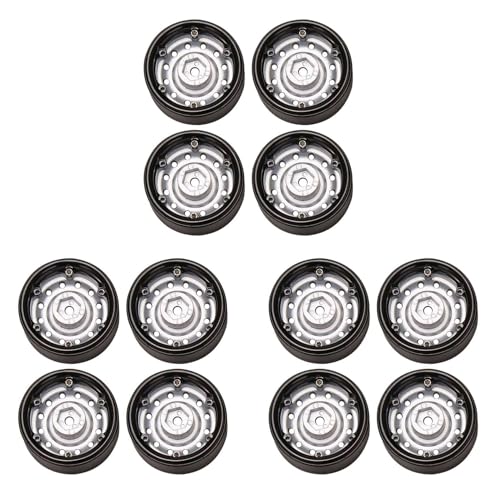 Rfeeuubft Beadlock-Radnabe aus Metall, 4,8 cm, für 1/10 Axial Scx10 90046 Trx4 D90 D110, Silber, 12 kleine Löcher, 12 Stück Rfeeuubft Beadlock-Radnabe aus Metall, 4,8 cm, für 1/10 Axial Scx10 90046 Trx4 D90 D110, Silber, 12 kleine Löcher, 12 Stück von Rfeeuubft