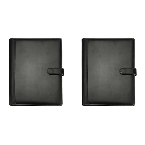 Rfeeuubft Konferenzmappe / Dokumentenmappe, A4, PU-Leder, Schwarz, 2 Stück Rfeeuubft Konferenzmappe / Dokumentenmappe, A4, PU-Leder, Schwarz, 2 Stück von Rfeeuubft
