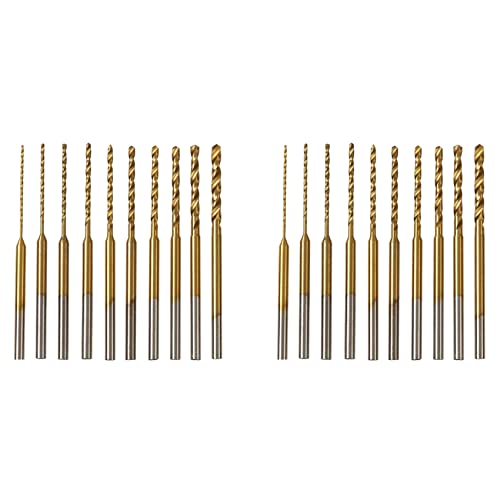 Rfeeuubft Micro-Twist-Bohrer-Set - 20 Stück 0,6 mm-2,2 mm Kleiner Bohrer 2,35 Schaft HSS Mini-Gravierbohrer Lochbohrwerkzeug Rfeeuubft Micro-Twist-Bohrer-Set - 20 Stück 0,6 mm-2,2 mm Kleiner Bohrer 2,35 Schaft HSS Mini-Gravierbohrer Lochbohrwerkzeug von Rfeeuubft