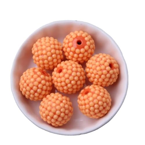 12 mm, 16 mm, 20 mm, solide klobige Strasssteine, glitzernde Kugelperlen für Stifte, Perlenschmuck, Orange, 12 mm, 400 Stück von Rfmfkkg