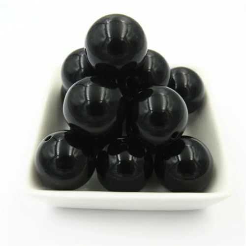 6 mm, 8 mm, 10 mm, 12 mm, 14 mm, 16 mm, 18 mm, 20 mm, Acryl, massive runde Perlen, DIY, handgefertigte Perlen, schwarz, 20 mm, 105 Stück pro Beutel 6 mm, 8 mm, 10 mm, 12 mm, 14 mm, 16 mm, 18 mm, 20 mm, Acryl, massive runde Perlen, DIY, handgefertigte Perlen, schwarz, 20 mm, 105 Stück pro Beutel von Rfmfkkg