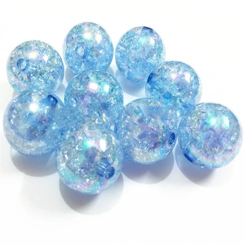 Acryl-Rissperlen für klobige Halsketten, DIY/handgefertigter Schmuck, himmelblau, 20 mm, 100 Stück pro Beutel, 12 mm/16 mm/20 mm von Rfmfkkg