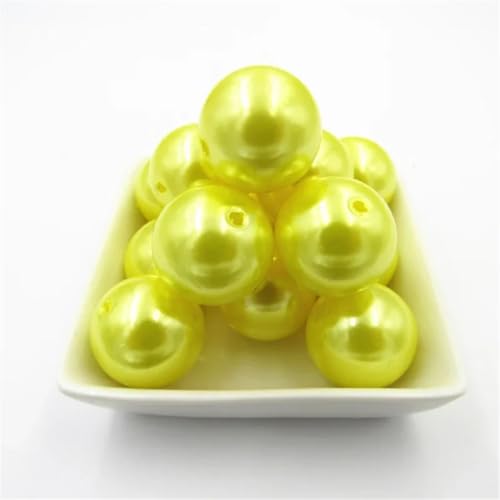 Acrylperlen, 6 mm, 8 mm, 10 mm, 12 mm, 14 mm, 16 mm, 18 mm, 20 mm, für klobige Halsketten/DIY-Schmuck, gelb, A02, 18 mm, 150 Stück pro Beutel Acrylperlen, 6 mm, 8 mm, 10 mm, 12 mm, 14 mm, 16 mm, 18 mm, 20 mm, für klobige Halsketten/DIY-Schmuck, gelb, A02, 18 mm, 150 Stück pro Beutel von Rfmfkkg