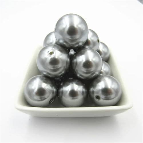 Acrylperlen, 6 mm, 8 mm, 10 mm, 12 mm, 14 mm, 16 mm, 18 mm, 20 mm, für klobige Halsketten/DIY-Schmuck, grau, 9 A62, 14 mm, 340 Stück pro Beutel Acrylperlen, 6 mm, 8 mm, 10 mm, 12 mm, 14 mm, 16 mm, 18 mm, 20 mm, für klobige Halsketten/DIY-Schmuck, grau, 9 A62, 14 mm, 340 Stück pro Beutel von Rfmfkkg